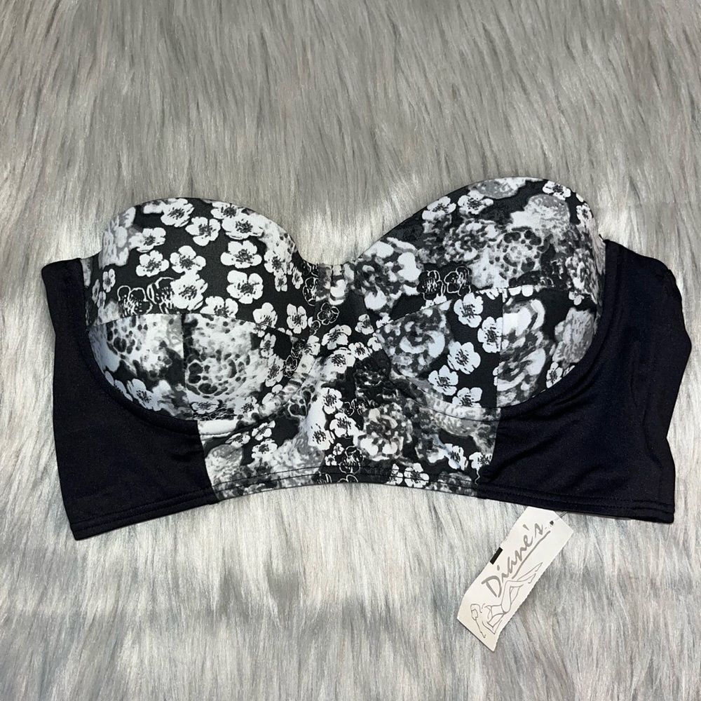 Zinke Taylor Underwire Floral Strapless Swim Top